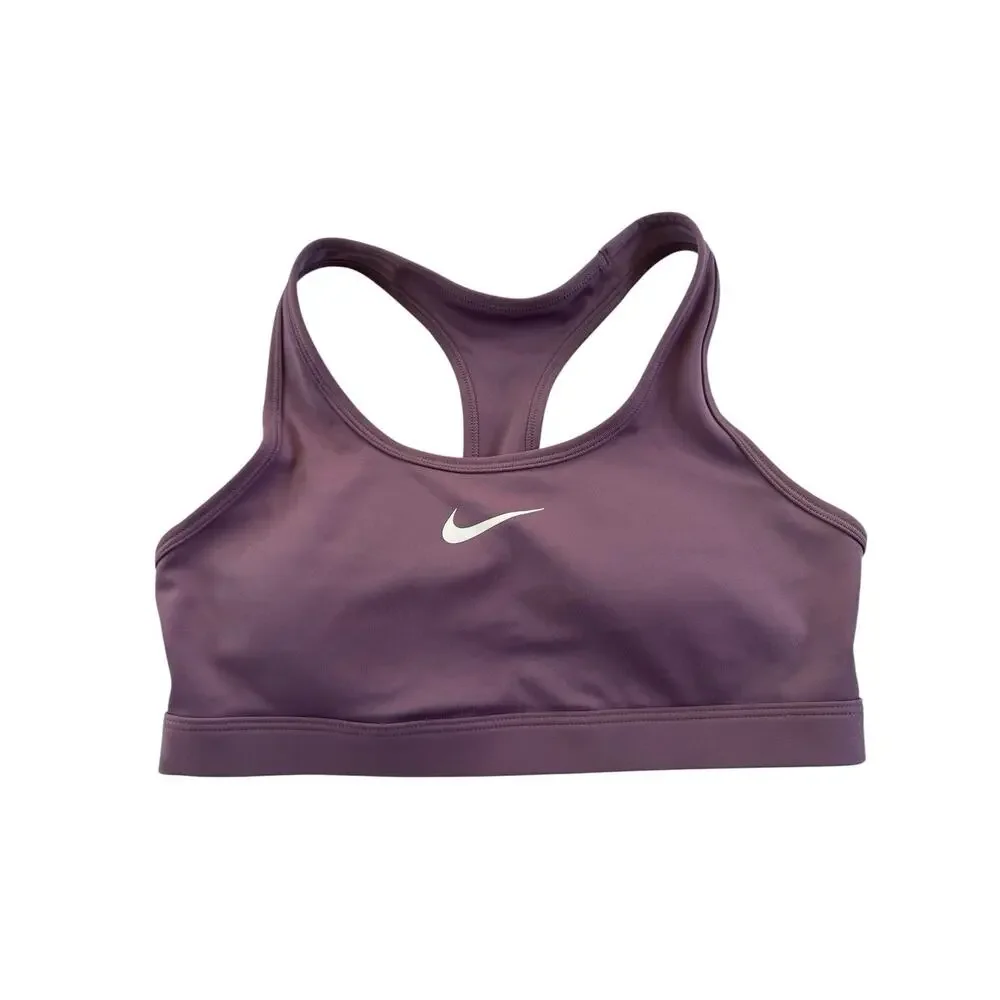 Nike Swoosh Dri-FIT Womens Small LOT Of 2 Padded Sports Bra Black Mauve #NE106
